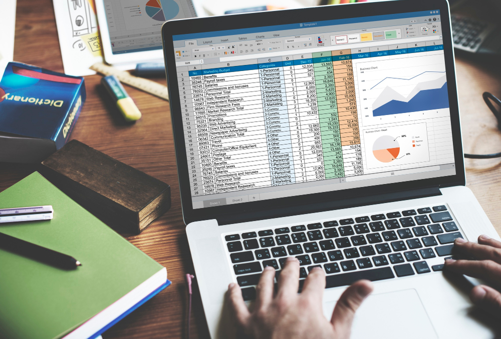 tampilan spreadsheet budgeting pembangunan rumah pribadi